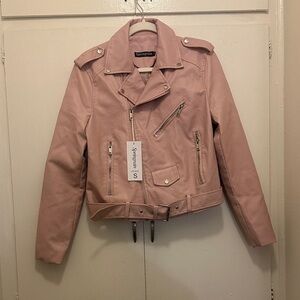 Superdry Women's Pink Biker Jacket
